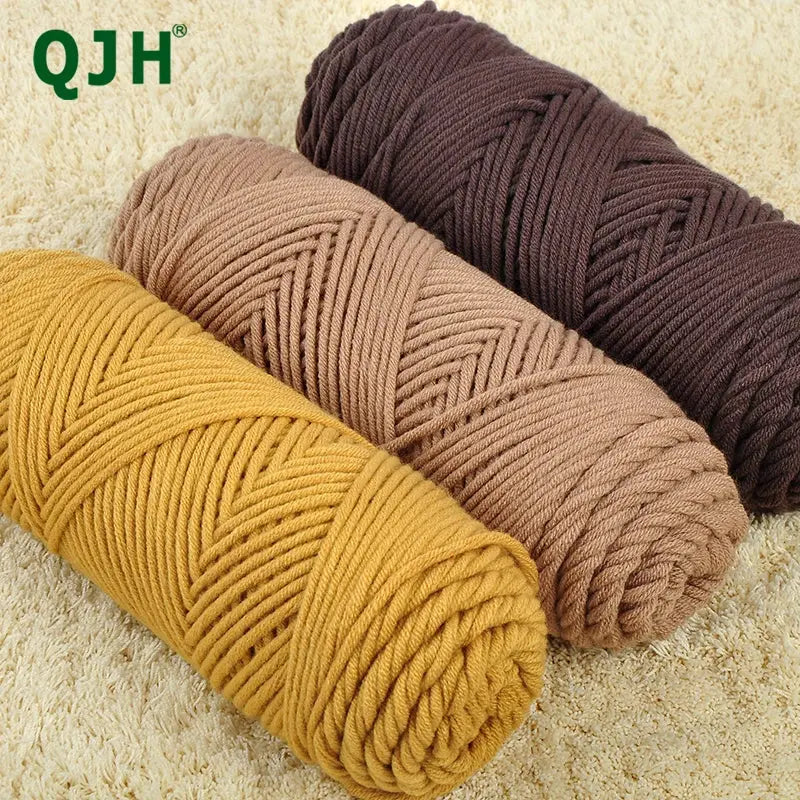 Crochet Knitting Soft Cotton Yarn, Hypoallergenic Yarn, Pack of 3 Pcs-300g/10.5oz, Light Worsted, Medium Roving for Scarves,Hats Coudre&créer