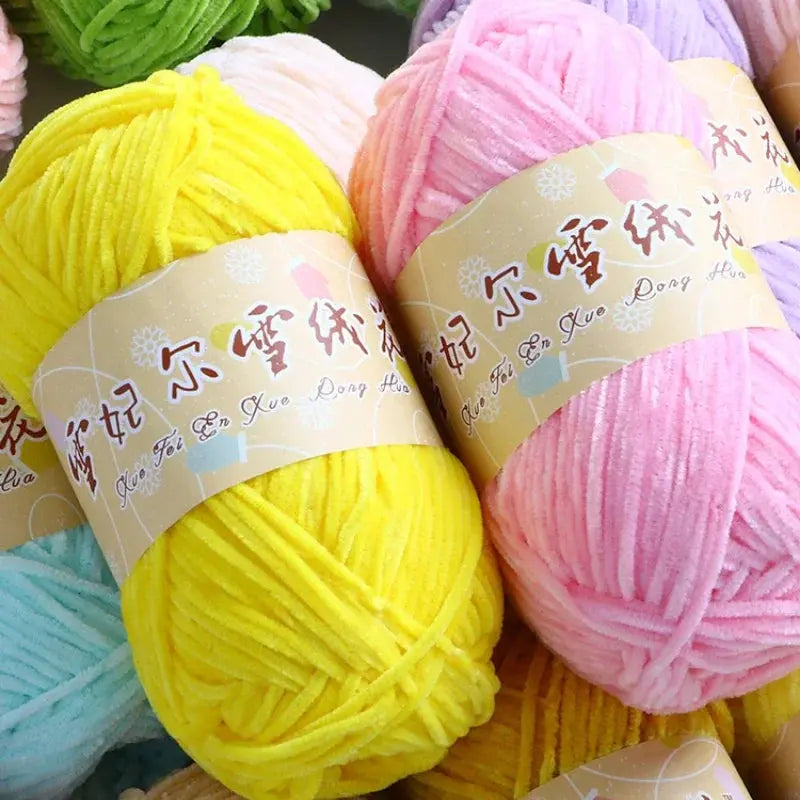 40g / 1PC Chenille Velvet Yarn Knitting Wool DIY Hand-knitted Sweater Thick Warm Crochet Knitting Yarns Cotton Baby Wool 148m Coudre&créer