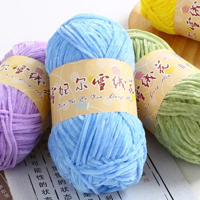 40g / 1PC Chenille Velvet Yarn Knitting Wool DIY Hand-knitted Sweater Thick Warm Crochet Knitting Yarns Cotton Baby Wool 148m Coudre&créer