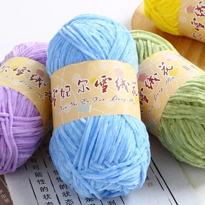 40g / 1PC Chenille Velvet Yarn Knitting Wool DIY Hand-knitted Sweater Thick Warm Crochet Knitting Yarns Cotton Baby Wool 148m Coudre&créer