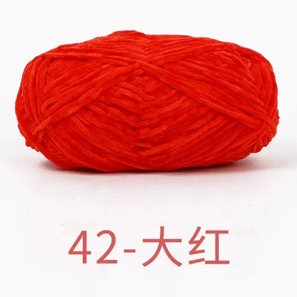 Fil de Velours Chenille 40g - Laine Épaisse pour Tricot et Crochet DIY, 148m