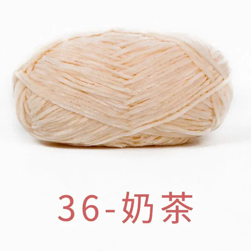 Fil de Velours Chenille 40g - Laine Épaisse pour Tricot et Crochet DIY, 148m