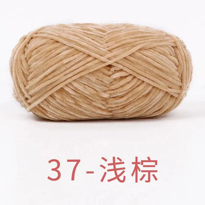 Fil de Velours Chenille 40g - Laine Épaisse pour Tricot et Crochet DIY, 148m