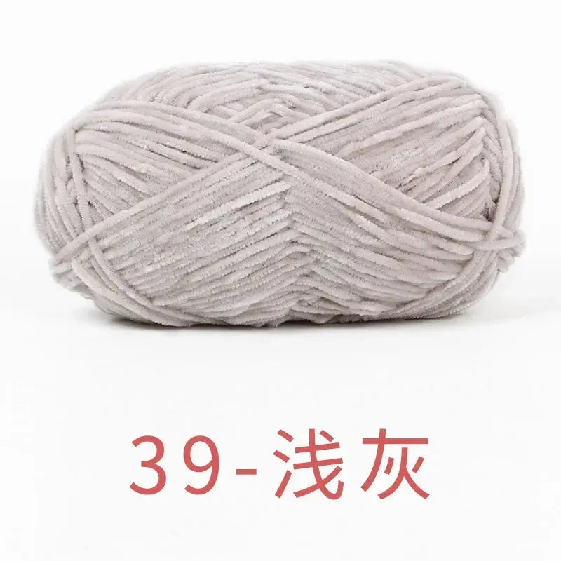 Fil de Velours Chenille 40g - Laine Épaisse pour Tricot et Crochet DIY, 148m