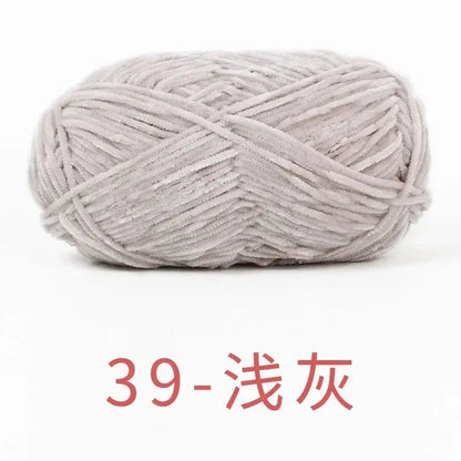 Fil de Velours Chenille 40g - Laine Épaisse pour Tricot et Crochet DIY, 148m