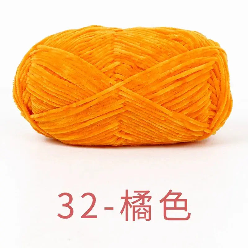 Fil de Velours Chenille 40g - Laine Épaisse pour Tricot et Crochet DIY, 148m