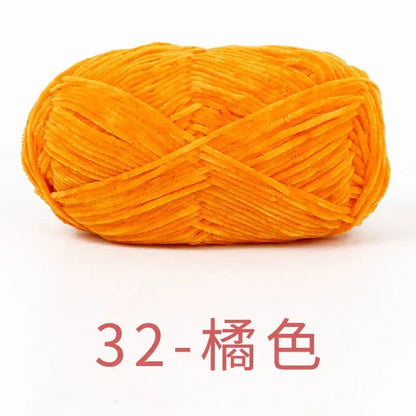 Fil de Velours Chenille 40g - Laine Épaisse pour Tricot et Crochet DIY, 148m