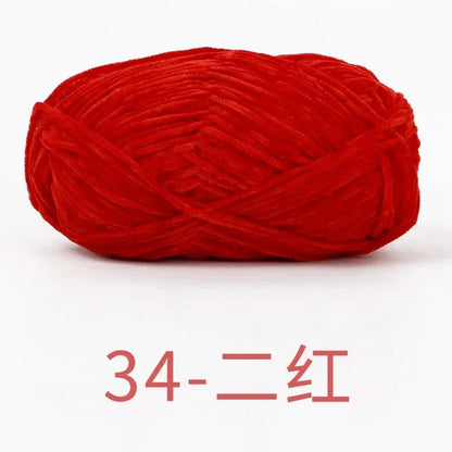 Fil de Velours Chenille 40g - Laine Épaisse pour Tricot et Crochet DIY, 148m