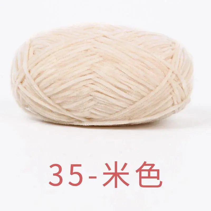 Fil de Velours Chenille 40g - Laine Épaisse pour Tricot et Crochet DIY, 148m