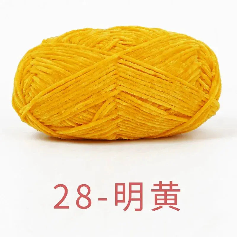 Fil de Velours Chenille 40g - Laine Épaisse pour Tricot et Crochet DIY, 148m