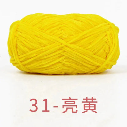 Fil de Velours Chenille 40g - Laine Épaisse pour Tricot et Crochet DIY, 148m