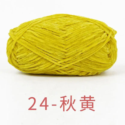 Fil de Velours Chenille 40g - Laine Épaisse pour Tricot et Crochet DIY, 148m