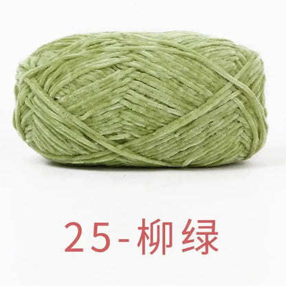 Fil de Velours Chenille 40g - Laine Épaisse pour Tricot et Crochet DIY, 148m