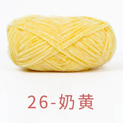 Fil de Velours Chenille 40g - Laine Épaisse pour Tricot et Crochet DIY, 148m