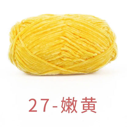 Fil de Velours Chenille 40g - Laine Épaisse pour Tricot et Crochet DIY, 148m