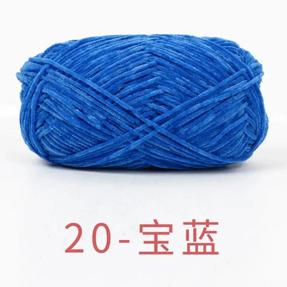 Fil de Velours Chenille 40g - Laine Épaisse pour Tricot et Crochet DIY, 148m