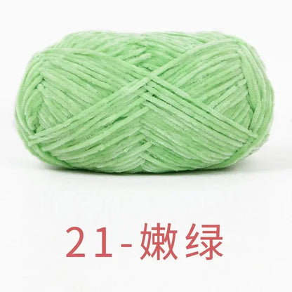 Fil de Velours Chenille 40g - Laine Épaisse pour Tricot et Crochet DIY, 148m