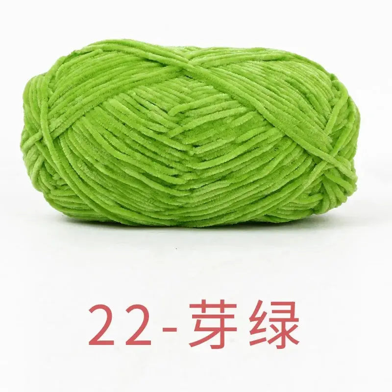 Fil de Velours Chenille 40g - Laine Épaisse pour Tricot et Crochet DIY, 148m