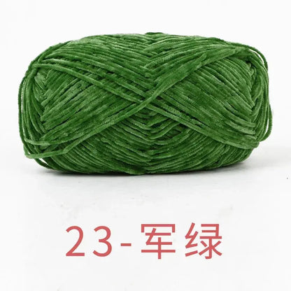 Fil de Velours Chenille 40g - Laine Épaisse pour Tricot et Crochet DIY, 148m