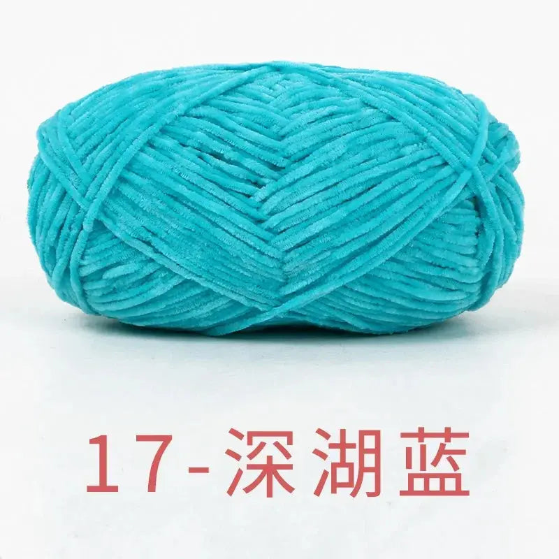 Fil de Velours Chenille 40g - Laine Épaisse pour Tricot et Crochet DIY, 148m