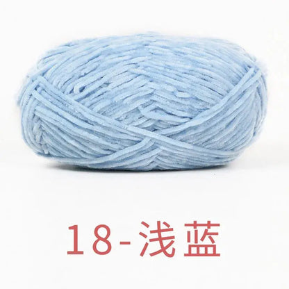 Fil de Velours Chenille 40g - Laine Épaisse pour Tricot et Crochet DIY, 148m