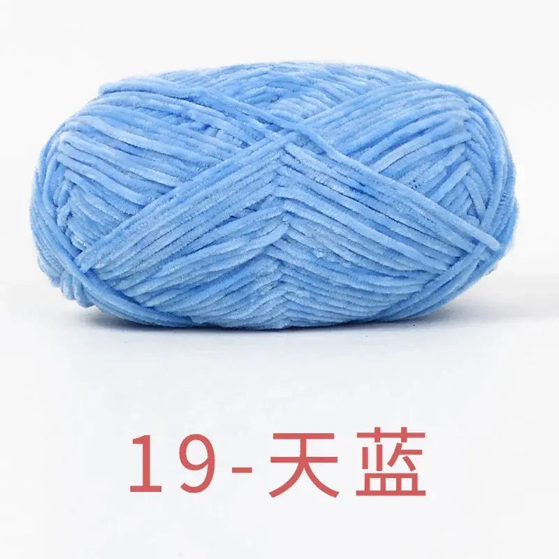 Fil de Velours Chenille 40g - Laine Épaisse pour Tricot et Crochet DIY, 148m