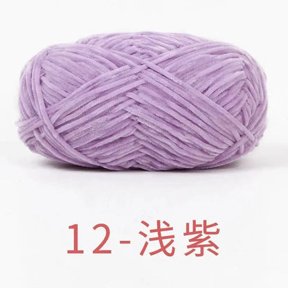 Fil de Velours Chenille 40g - Laine Épaisse pour Tricot et Crochet DIY, 148m