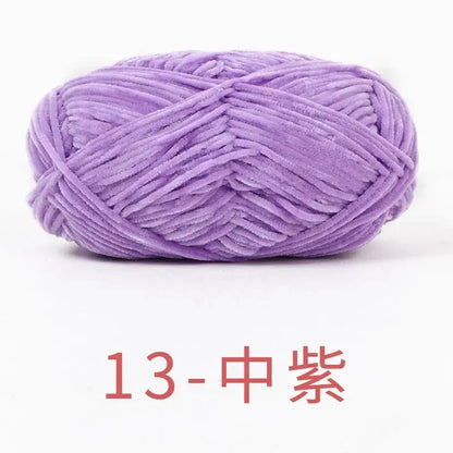 Fil de Velours Chenille 40g - Laine Épaisse pour Tricot et Crochet DIY, 148m