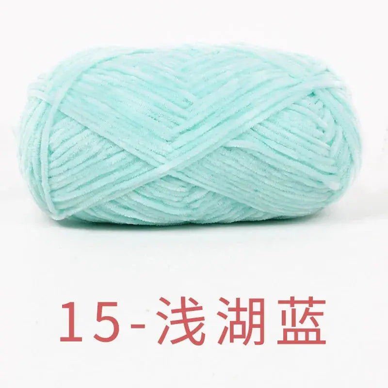 Fil de Velours Chenille 40g - Laine Épaisse pour Tricot et Crochet DIY, 148m