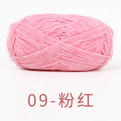 Fil de Velours Chenille 40g - Laine Épaisse pour Tricot et Crochet DIY, 148m