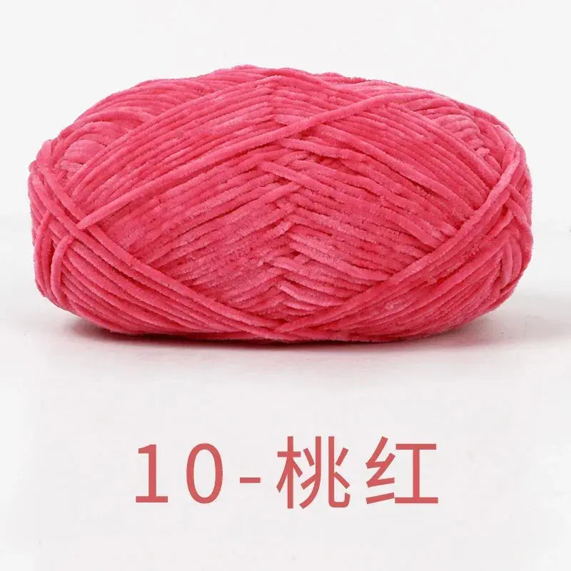 Fil de Velours Chenille 40g - Laine Épaisse pour Tricot et Crochet DIY, 148m