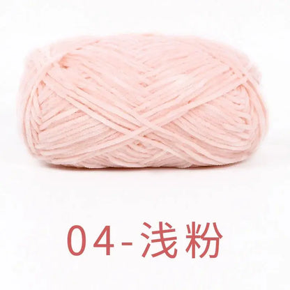 Fil de Velours Chenille 40g - Laine Épaisse pour Tricot et Crochet DIY, 148m