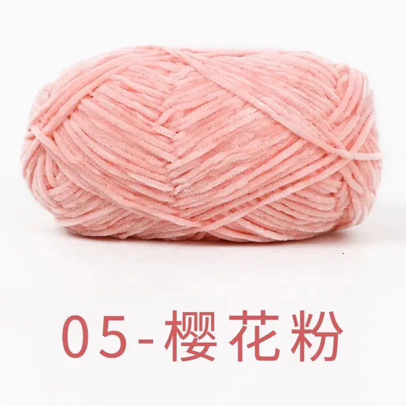 Fil de Velours Chenille 40g - Laine Épaisse pour Tricot et Crochet DIY, 148m