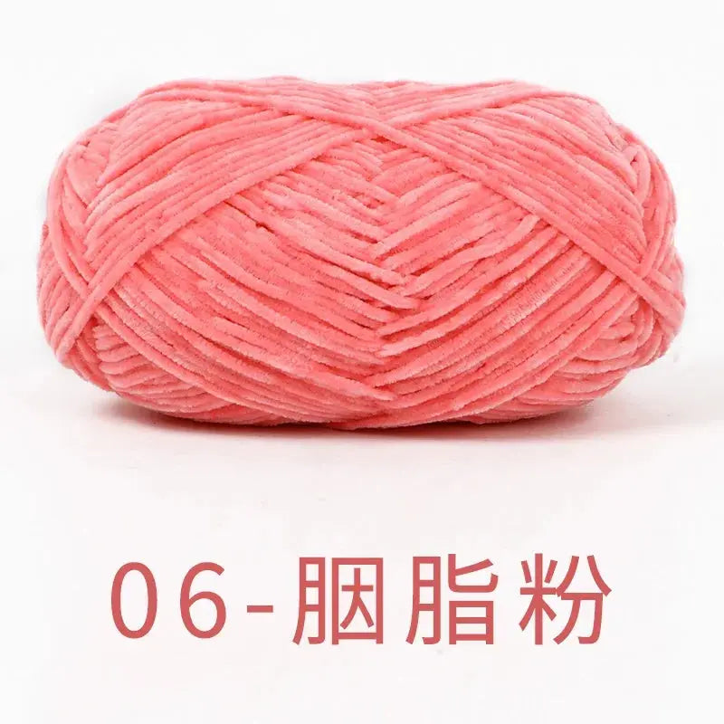 Fil de Velours Chenille 40g - Laine Épaisse pour Tricot et Crochet DIY, 148m