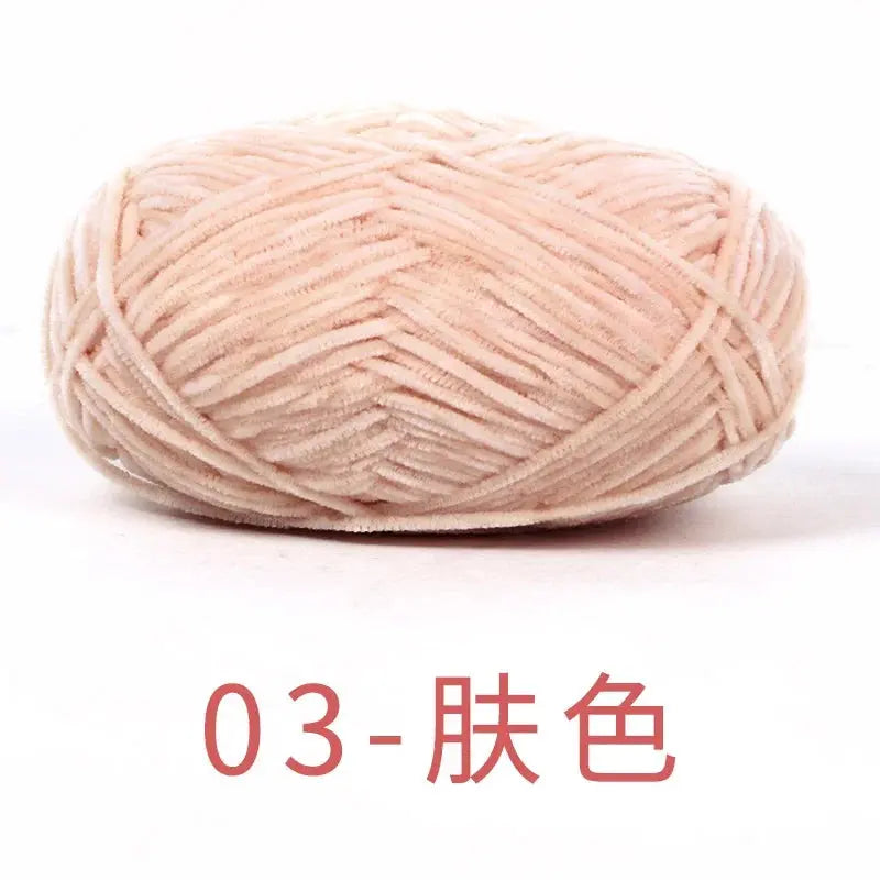 Fil de Velours Chenille 40g - Laine Épaisse pour Tricot et Crochet DIY, 148m