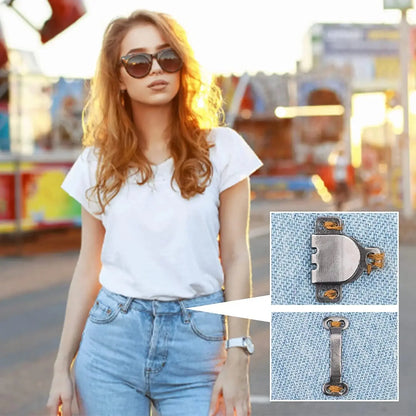 10/1PCS Metal Trousers Suit Pants Hook Button Skirt Trousers Garment Invisible Hook DIY Pants Adjustment Buckle Sewing Accessory Coudre&créer