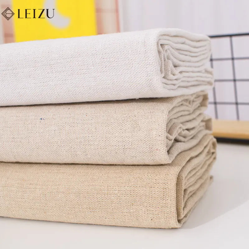 0.5M/1M/2M Cotton Linen Woven Fabric for Table Sofa Curtains Decoration DIY Sewing Material Embroidery Practice Fabric Coudre&créer