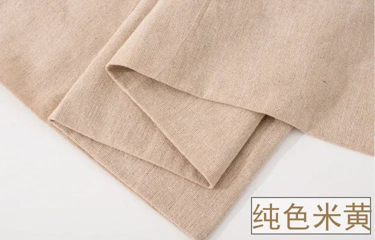 0.5M/1M/2M Cotton Linen Woven Fabric for Table Sofa Curtains Decoration DIY Sewing Material Embroidery Practice Fabric Coudre&créer