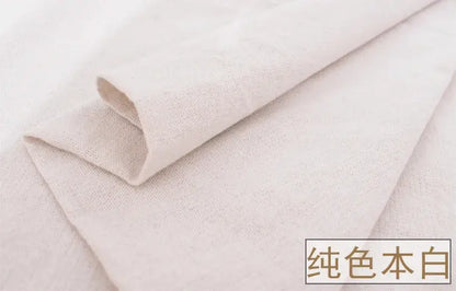 0.5M/1M/2M Cotton Linen Woven Fabric for Table Sofa Curtains Decoration DIY Sewing Material Embroidery Practice Fabric Coudre&créer