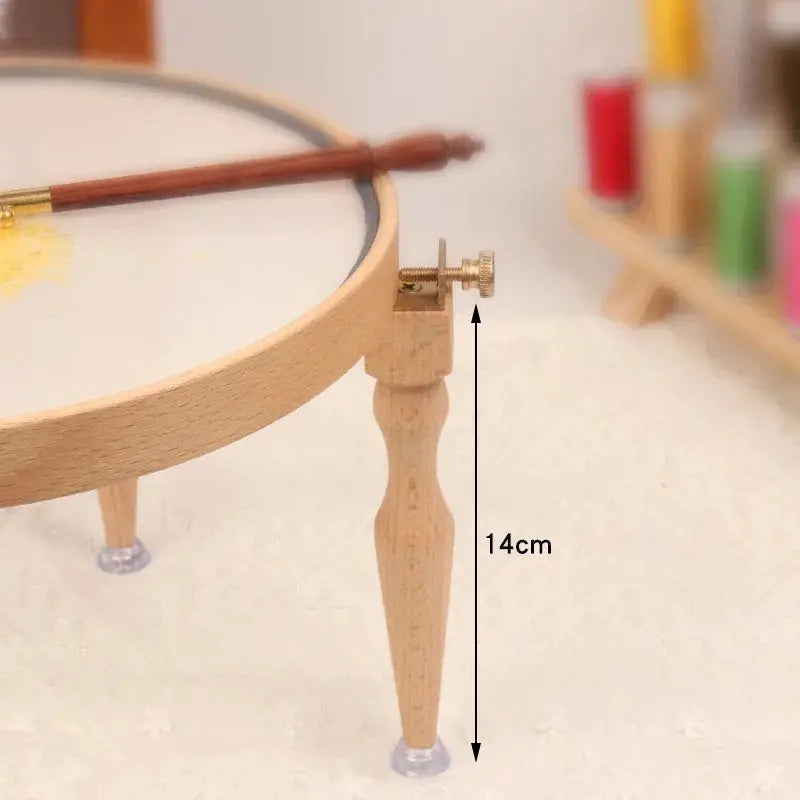 3/4Pcs Adjustable Portable Wooden Embroidery Hoop Stand Handmade Cross Stitch Hoop Set Embroidery Ring Frame Embroidery Tools Coudre&créer