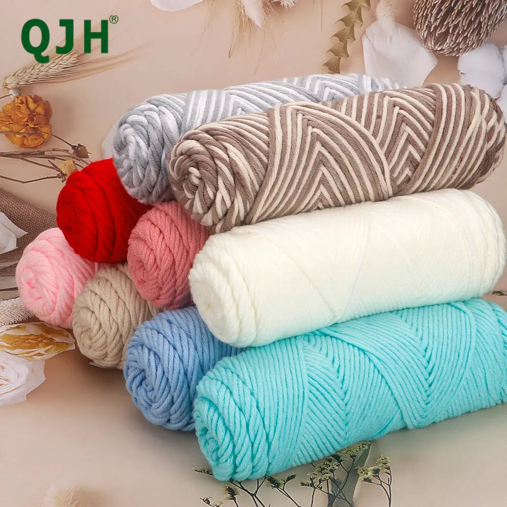 5 Pcs Cotton Select Yarn 17.63oz/500g, Light Worsted Thick Yarn For Knitting Baby Wool Crochet Scarfcoat Sweater Weave Thread Coudre&créer