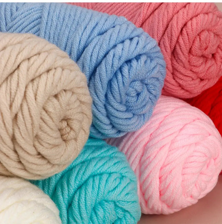 5 Pcs Cotton Select Yarn 17.63oz/500g, Light Worsted Thick Yarn For Knitting Baby Wool Crochet Scarfcoat Sweater Weave Thread Coudre&créer