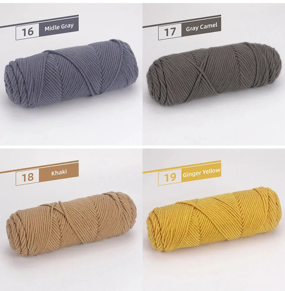 5 Pcs Cotton Select Yarn 17.63oz/500g, Light Worsted Thick Yarn For Knitting Baby Wool Crochet Scarfcoat Sweater Weave Thread Coudre&créer