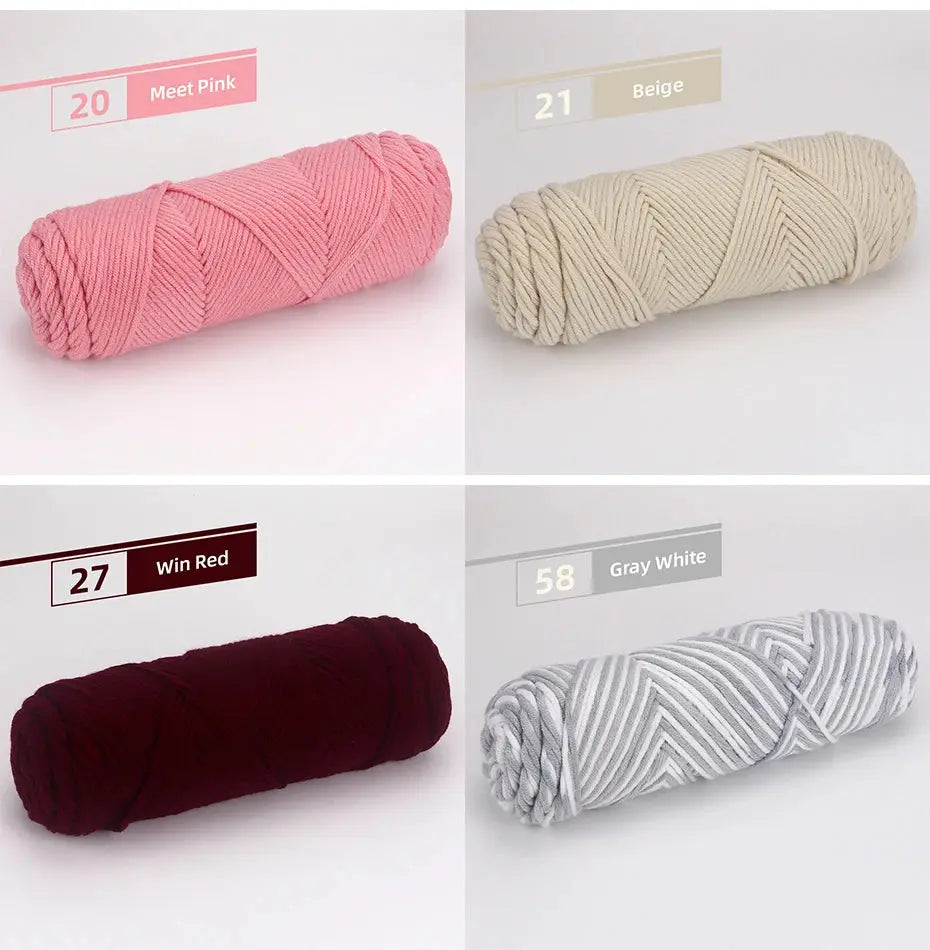 5 Pcs Cotton Select Yarn 17.63oz/500g, Light Worsted Thick Yarn For Knitting Baby Wool Crochet Scarfcoat Sweater Weave Thread Coudre&créer