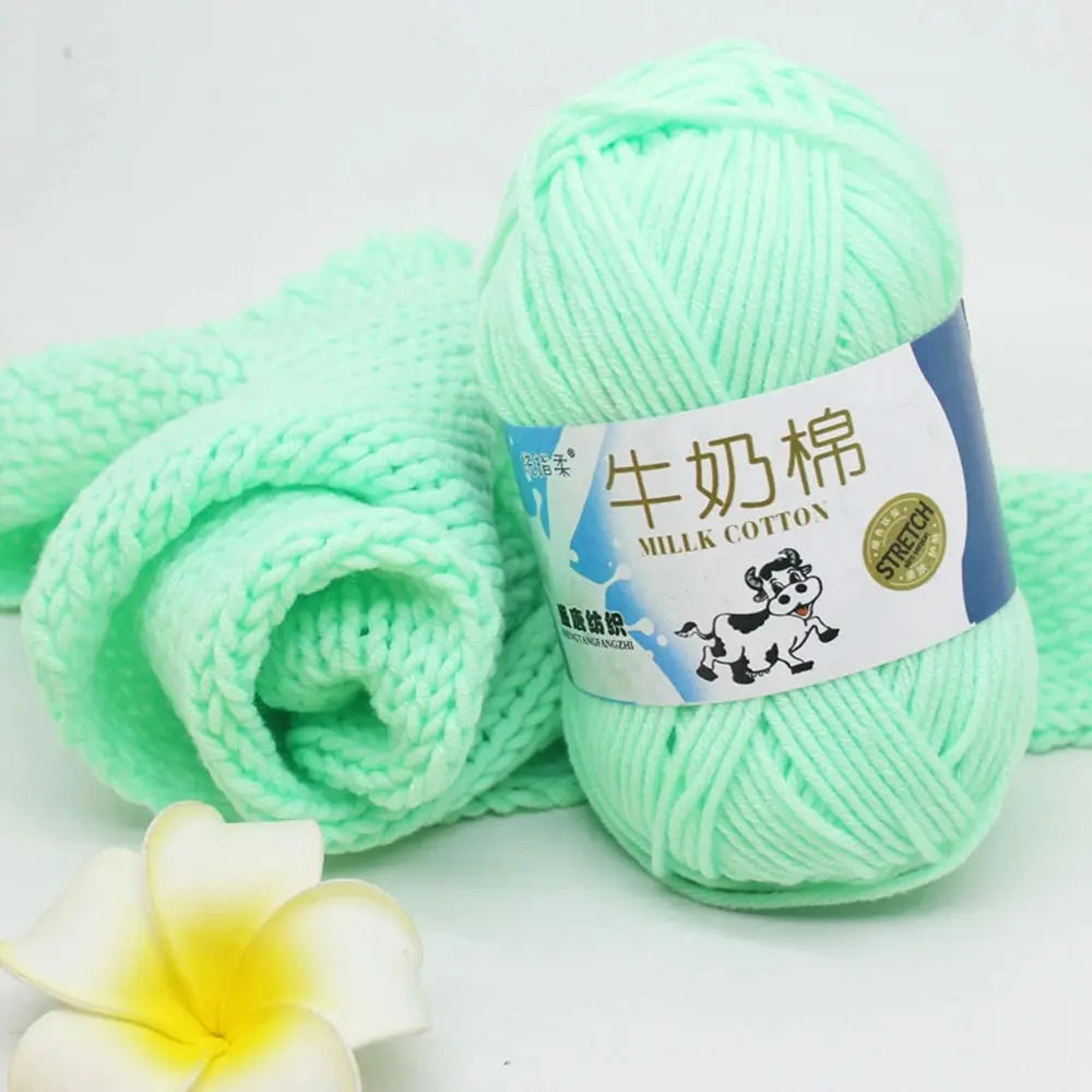 50g 5ply Milk Cotton Knitting Wool Yarn Needlework Dyed Lanas For Crochet Craft Sweater Hat Dolls Sewing Knitting Tools Coudre&créer