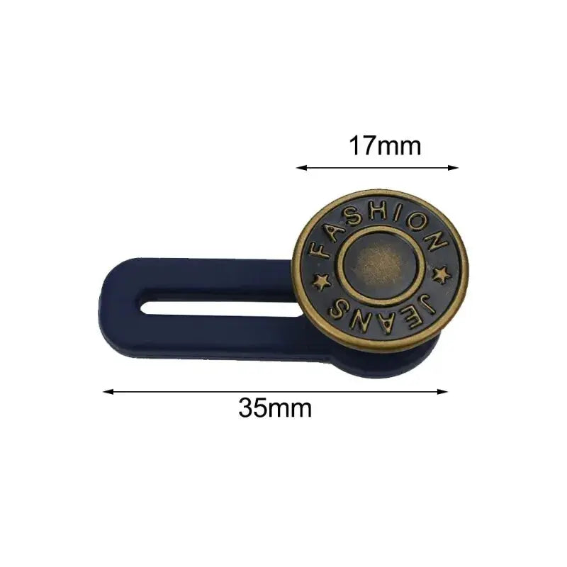 5pcs Metal Button Extender Perfect To Any Jeans Pants Free Sewing Retractable Jeans Waist Button Extended Buckles Fixing Kit Coudre&créer