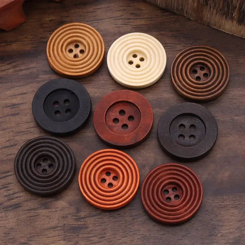 Boutons en Bois pour Bricolage - Pack de 50 Pièces Coudre&créer