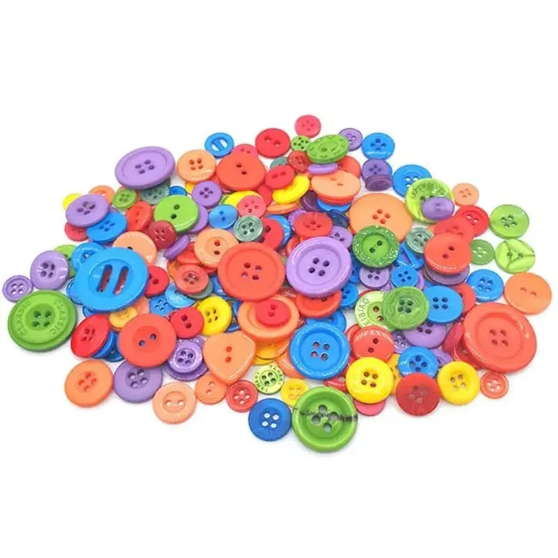 Lot de 100 boutons colorés