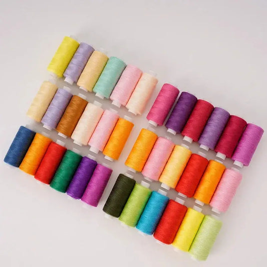 Lot de 6 Rouleaux de Fil à Coudre en Polyester - 36 Couleurs Coudre&créer