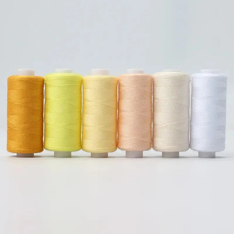 Lot de 6 Rouleaux de Fil à Coudre en Polyester - 36 Couleurs Coudre&créer